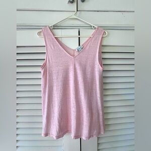 Sundance v-neck sleeveless cotton tank top.